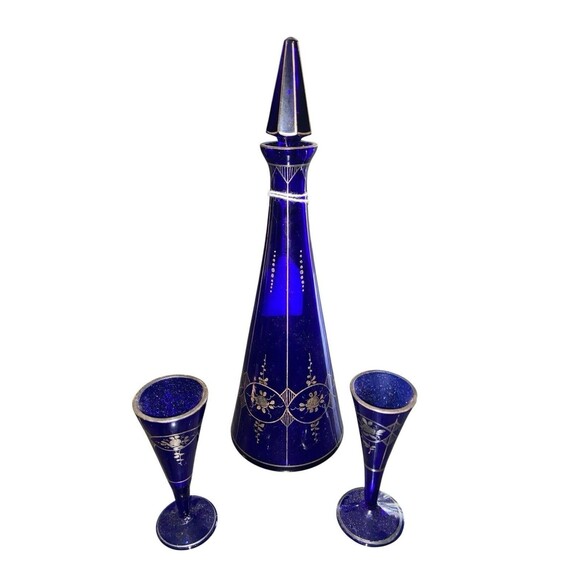 Czech Genie Bottle Decanter Set - Picture 1 of 5